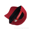 6 Panel flache bestickte Baseballkappe